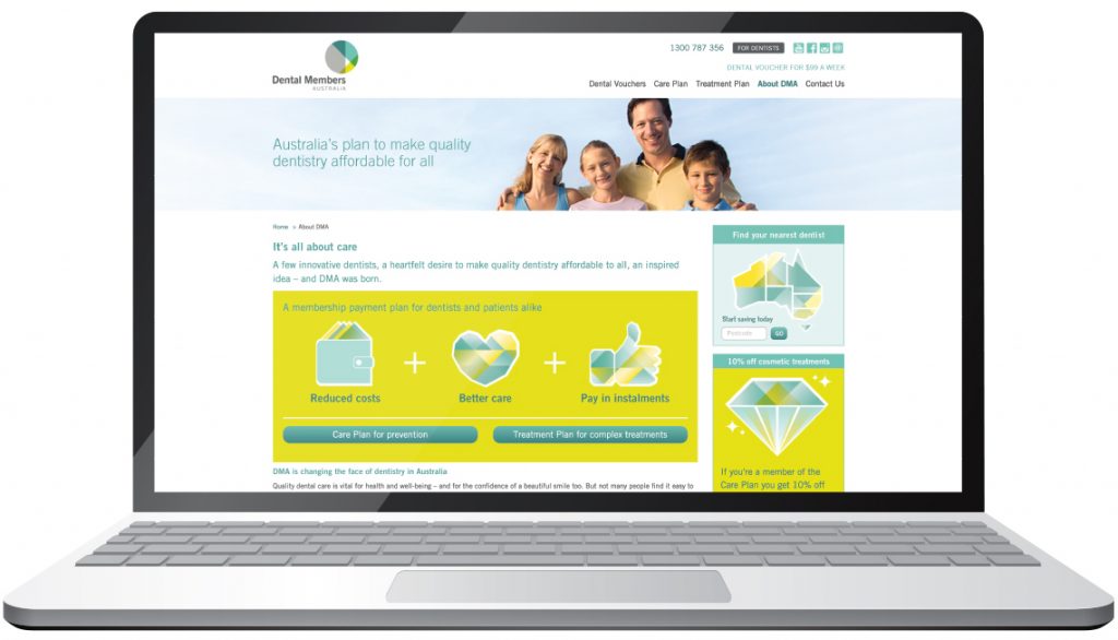 Dental Members Australia website