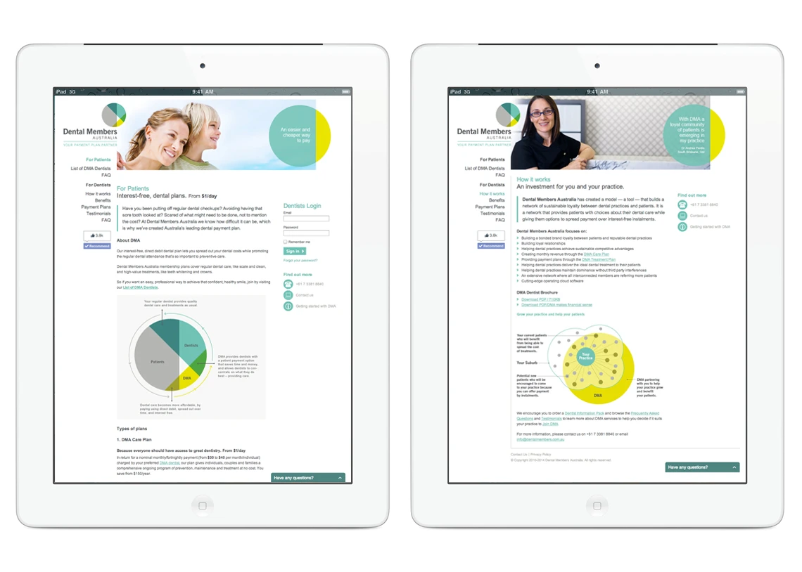 DMA campaign landing pages