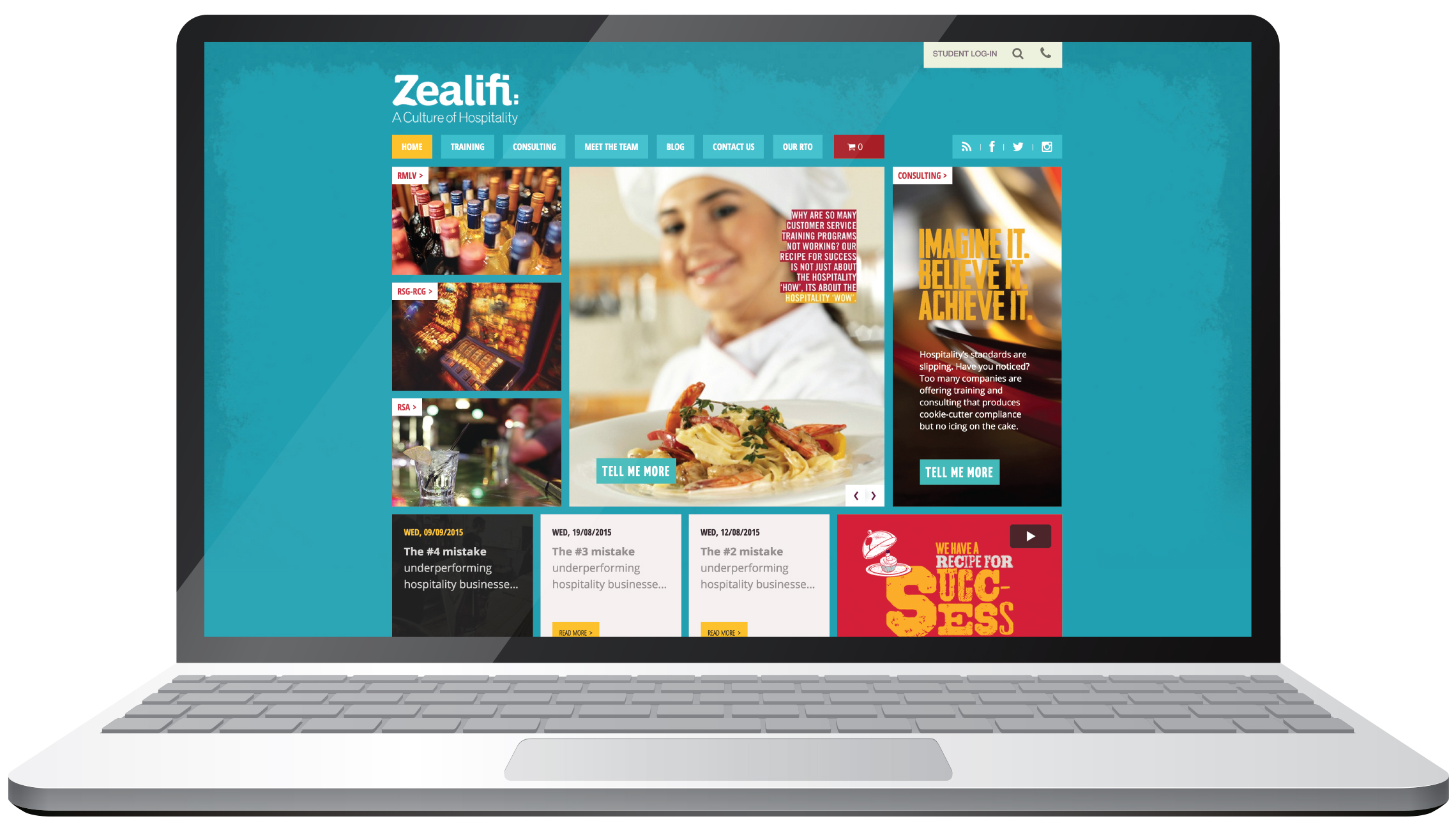 Zealifi website home page design