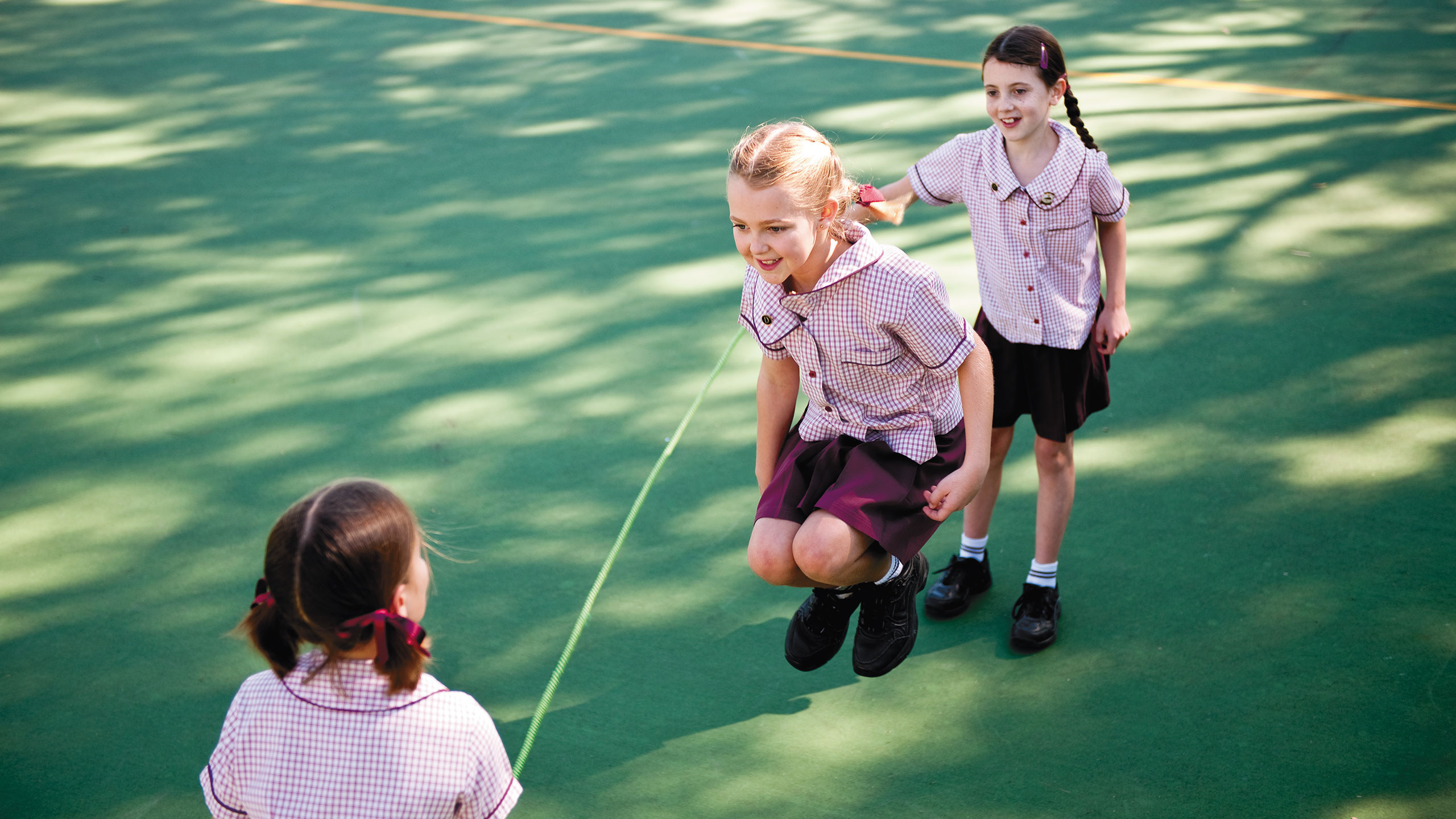 Moreton Bay College students skipping