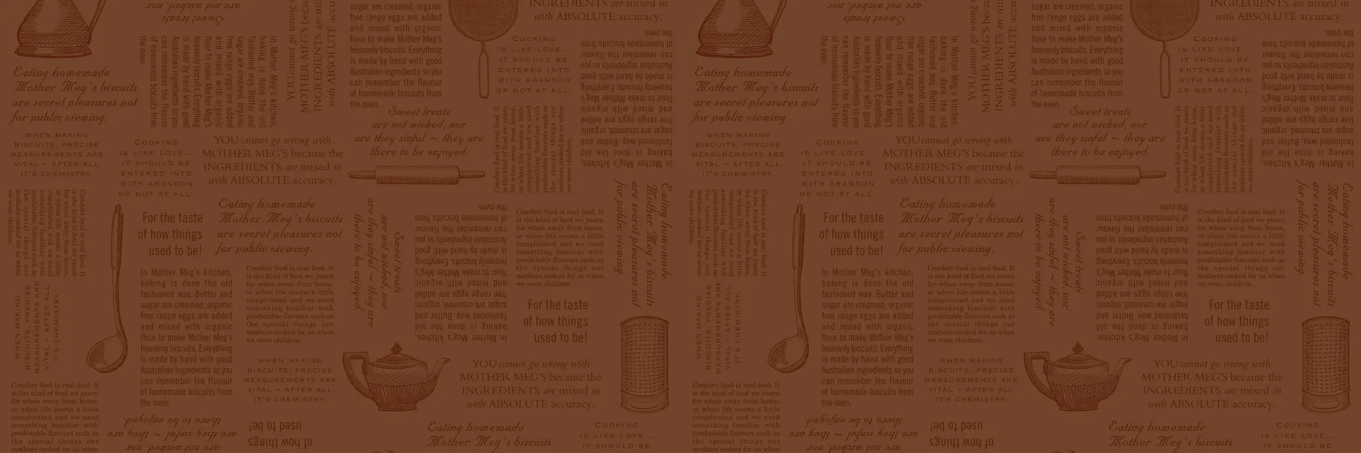 Mother Megs Fine Foods illustration pattern