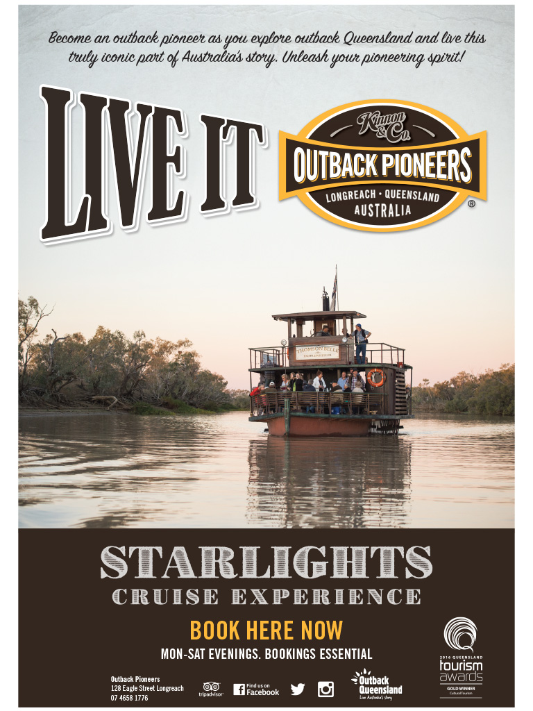 Outback Pioneers Live It Starlights Cruise Experience poster design