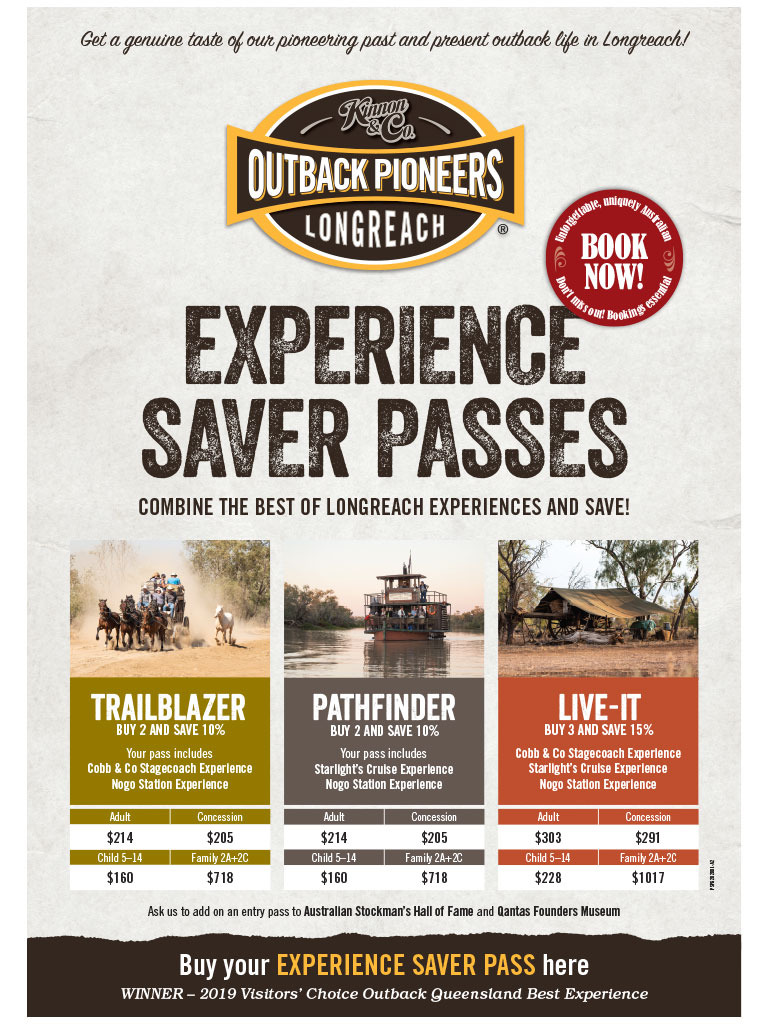 Outback Pioneers Saver Pass poster design