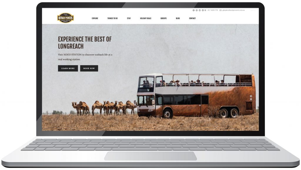 Outback Pioneers website home page