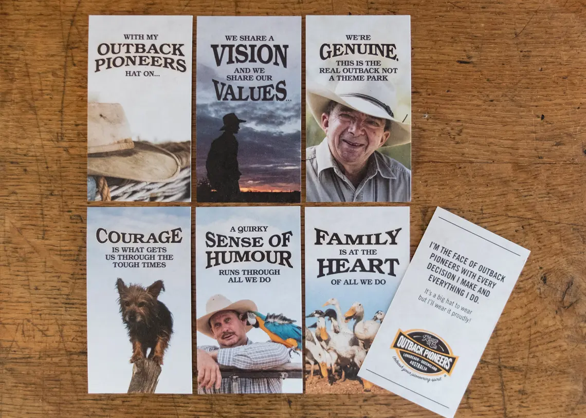 Outback Pioneers brand values