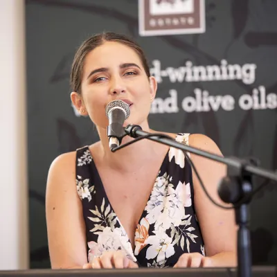 Jem Cassar-Daly performing at Sunday Sound Bites Clovely Estate Cellar Door