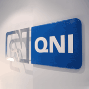 QNI 3D logo sign