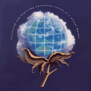 Queensland Cotton Global Cotton Boll illustration for the 1995 Annual Report